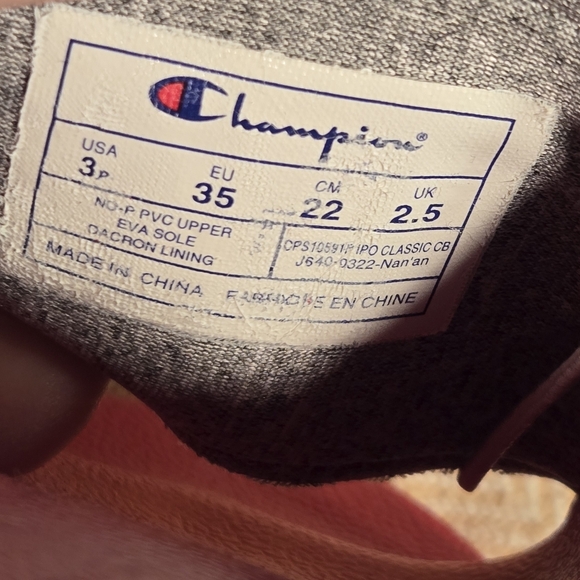 Champion Slides Red White Unisex Youth US 3 NWOT - Picture 5 of 5